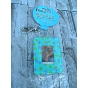 NEW VINTAGE RARE POLOROID IZONE ACRYLIC PHOTO KEYRING KEYCHAIN (2"W X 2.6"L)